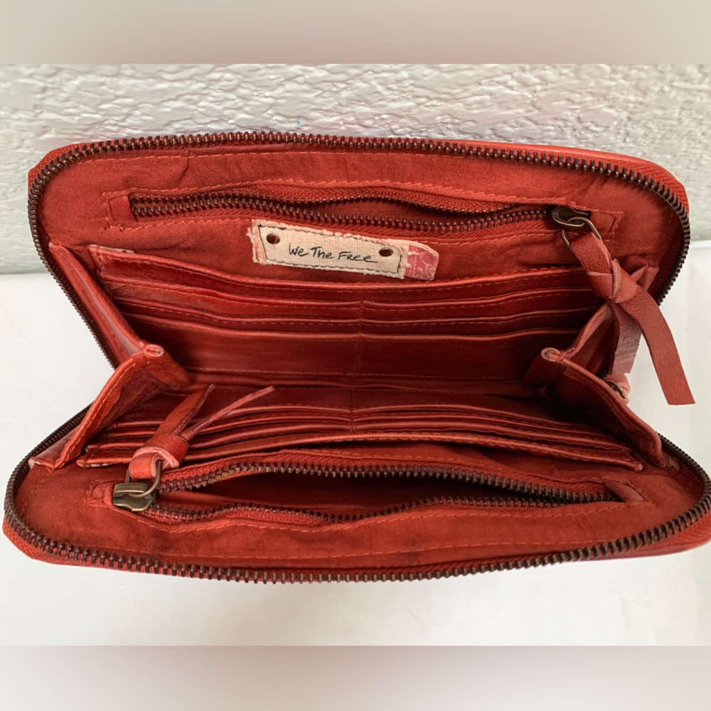 Free People Vintage leather wallet clutch purse